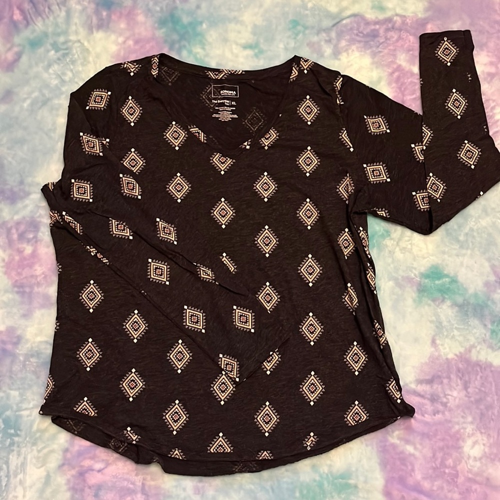 Excellent condition! Sonoma Everyday Tee- 3/4 length sleeves